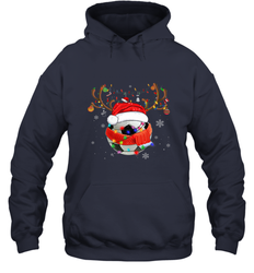 Santa Hat Soccer Reindeer Christmas Funny Players Football Hooded Sweatshirt