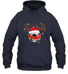 Santa Hat Soccer Reindeer Christmas Funny Players Football Hooded Sweatshirt Hooded Sweatshirt - jonhlittlestore88