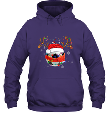Santa Hat Soccer Reindeer Christmas Funny Players Football Hooded Sweatshirt Hooded Sweatshirt - jonhlittlestore88