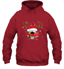 Santa Hat Soccer Reindeer Christmas Funny Players Football Hooded Sweatshirt Hooded Sweatshirt - jonhlittlestore88