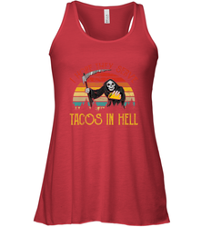 Vintage I Hope They Serve Tacos In Hell Halloween Costume Women's Racerback Tank