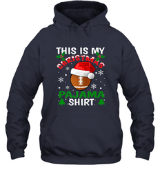 NFL This Is My Football Christmas Pajama Gift Football Lover Hooded Sweatshirt