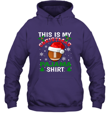 NFL This Is My Football Christmas Pajama Gift Football Lover Hooded Sweatshirt Hooded Sweatshirt - jonhlittlestore88