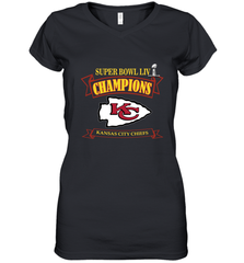 NFL Kansas City Chiefs Pro Line by Fanatics Super Bowl LIV Champions Women's V-Neck T-Shirt Women's V-Neck T-Shirt - jonhlittlestore88