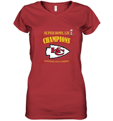 NFL Kansas City Chiefs Pro Line by Fanatics Super Bowl LIV Champions Women's V-Neck T-Shirt Women's V-Neck T-Shirt - jonhlittlestore88