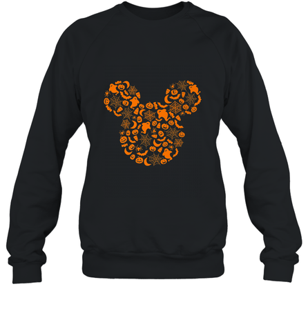 Disney Mickey Mouse Halloween Silhouette Crewneck Sweatshirt Crewneck Sweatshirt / Black / S Crewneck Sweatshirt - jonhlittlestore88