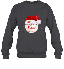 Philadelphia Phillies logo Baseball Ball Christmas Santa Hat Xmas Sport Funny Snow Crewneck Sweatshirt Crewneck Sweatshirt - jonhlittlestore88