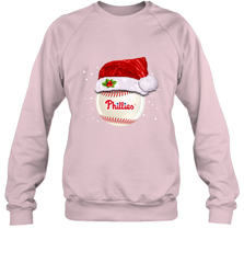 Philadelphia Phillies logo Baseball Ball Christmas Santa Hat Xmas Sport Funny Snow Crewneck Sweatshirt Crewneck Sweatshirt - jonhlittlestore88