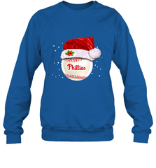 Philadelphia Phillies logo Baseball Ball Christmas Santa Hat Xmas Sport Funny Snow Crewneck Sweatshirt Crewneck Sweatshirt - jonhlittlestore88