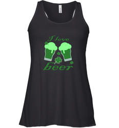I love beer Lucky st patricks day shirt Women's Racerback Tank