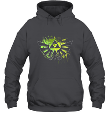 Legend Of Zelda Triforce Logo Paint Splatter Hooded Sweatshirt Hooded Sweatshirt - jonhlittlestore88