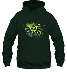 Legend Of Zelda Triforce Logo Paint Splatter Hooded Sweatshirt Hooded Sweatshirt - jonhlittlestore88