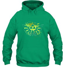 Legend Of Zelda Triforce Logo Paint Splatter Hooded Sweatshirt Hooded Sweatshirt - jonhlittlestore88
