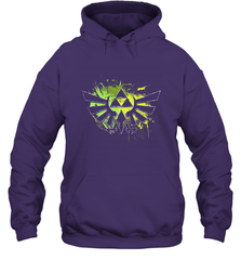 Legend Of Zelda Triforce Logo Paint Splatter Hooded Sweatshirt Hooded Sweatshirt - jonhlittlestore88