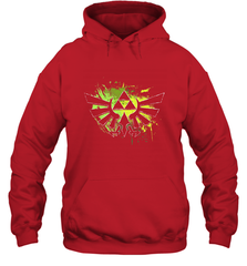 Legend Of Zelda Triforce Logo Paint Splatter Hooded Sweatshirt Hooded Sweatshirt - jonhlittlestore88