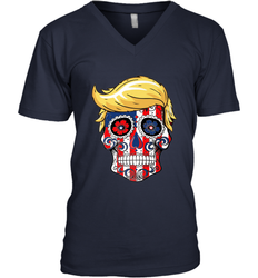Trump sugar skull Men's V-Neck
