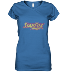 Star fox Vintage Distressed Game Logo Women's V-Neck T-Shirt Women's V-Neck T-Shirt - jonhlittlestore88