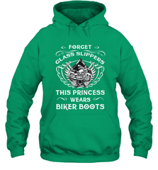 Forget glass slippers this princess wears biker boots Hooded Sweatshirt Hooded Sweatshirt - jonhlittlestore88