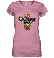 Star Trek DS9 Quark's Bar Vintage Logo Women's V-Neck T-Shirt Women's V-Neck T-Shirt - jonhlittlestore88