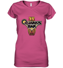 Star Trek DS9 Quark's Bar Vintage Logo Women's V-Neck T-Shirt Women's V-Neck T-Shirt - jonhlittlestore88