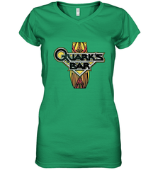 Star Trek DS9 Quark's Bar Vintage Logo Women's V-Neck T-Shirt Women's V-Neck T-Shirt - jonhlittlestore88