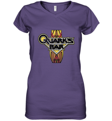Star Trek DS9 Quark's Bar Vintage Logo Women's V-Neck T-Shirt Women's V-Neck T-Shirt - jonhlittlestore88