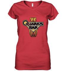 Star Trek DS9 Quark's Bar Vintage Logo Women's V-Neck T-Shirt Women's V-Neck T-Shirt - jonhlittlestore88