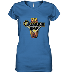 Star Trek DS9 Quark's Bar Vintage Logo Women's V-Neck T-Shirt Women's V-Neck T-Shirt - jonhlittlestore88
