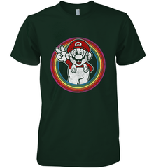 Super Mario Rainbow Circle Distressed Logo Men's Premium T-Shirt Men's Premium T-Shirt - jonhlittlestore88