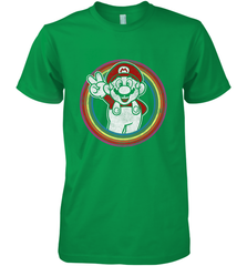 Super Mario Rainbow Circle Distressed Logo Men's Premium T-Shirt Men's Premium T-Shirt - jonhlittlestore88