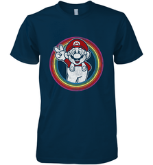 Super Mario Rainbow Circle Distressed Logo Men's Premium T-Shirt Men's Premium T-Shirt - jonhlittlestore88