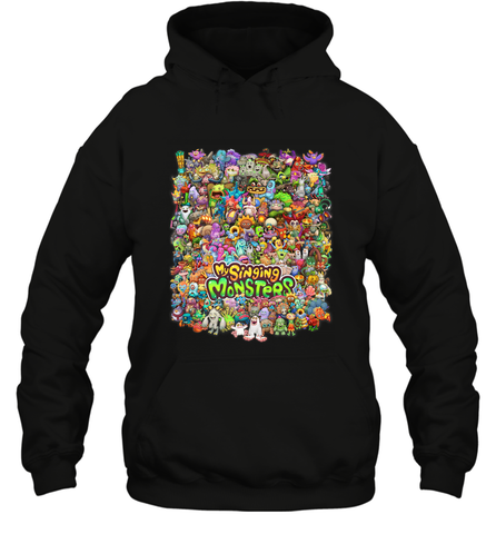 Monster Medley Hooded Sweatshirt Hooded Sweatshirt / Black / S Hooded Sweatshirt - jonhlittlestore88