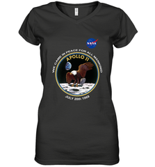NASA Apollo 11 Moon Landing Women's V-Neck T-Shirt Women's V-Neck T-Shirt - jonhlittlestore88