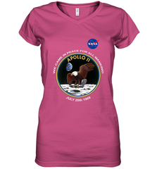 NASA Apollo 11 Moon Landing Women's V-Neck T-Shirt Women's V-Neck T-Shirt - jonhlittlestore88