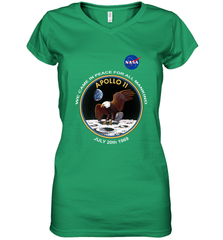 NASA Apollo 11 Moon Landing Women's V-Neck T-Shirt Women's V-Neck T-Shirt - jonhlittlestore88