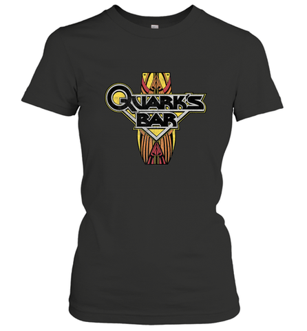 Star Trek DS9 Quark's Bar Vintage Logo Women's T-Shirt Women's T-Shirt / Black / S Women's T-Shirt - jonhlittlestore88