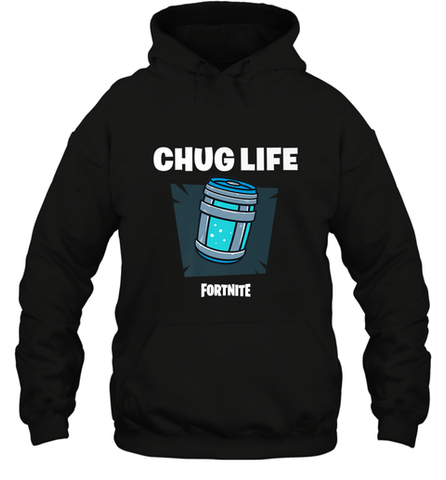 Fortnite Chug Life Hooded Sweatshirt Hooded Sweatshirt / Black / S Hooded Sweatshirt - jonhlittlestore88