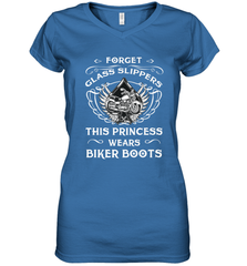 Forget glass slippers this princess wears biker boots Women's V-Neck T-Shirt Women's V-Neck T-Shirt - jonhlittlestore88
