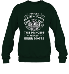 Forget glass slippers this princess wears biker boots Crewneck Sweatshirt Crewneck Sweatshirt - jonhlittlestore88