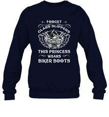 Forget glass slippers this princess wears biker boots Crewneck Sweatshirt Crewneck Sweatshirt - jonhlittlestore88