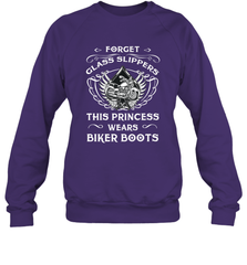 Forget glass slippers this princess wears biker boots Crewneck Sweatshirt Crewneck Sweatshirt - jonhlittlestore88