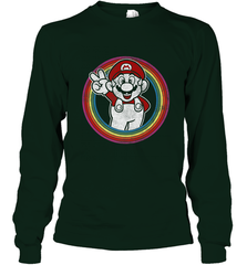 Super Mario Rainbow Circle Distressed Logo Long Sleeve T-Shirt Long Sleeve T-Shirt - jonhlittlestore88