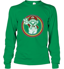 Super Mario Rainbow Circle Distressed Logo Long Sleeve T-Shirt Long Sleeve T-Shirt - jonhlittlestore88