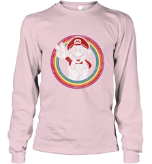 Super Mario Rainbow Circle Distressed Logo Long Sleeve T-Shirt Long Sleeve T-Shirt - jonhlittlestore88