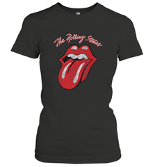 Mens The Rolling Stones Script Tongue Logo Women's T-Shirt Women's T-Shirt - jonhlittlestore88