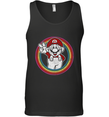 Super Mario Rainbow Circle Distressed Logo Men's Tank Top Men's Tank Top - jonhlittlestore88