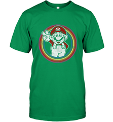 Super Mario Rainbow Circle Distressed Logo Men's T-Shirt Men's T-Shirt - jonhlittlestore88