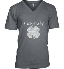 Vintage Fitzgerald Irish Shamrock St Patty's Day Men's V-Neck Men's V-Neck - jonhlittlestore88