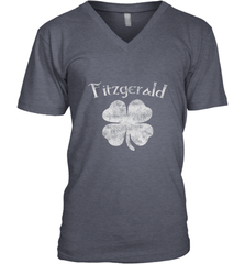 Vintage Fitzgerald Irish Shamrock St Patty's Day Men's V-Neck Men's V-Neck - jonhlittlestore88