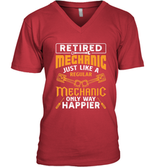 Retired Mechanic Just Like A Regular Only Way Happier Men's V-Neck Men's V-Neck - jonhlittlestore88